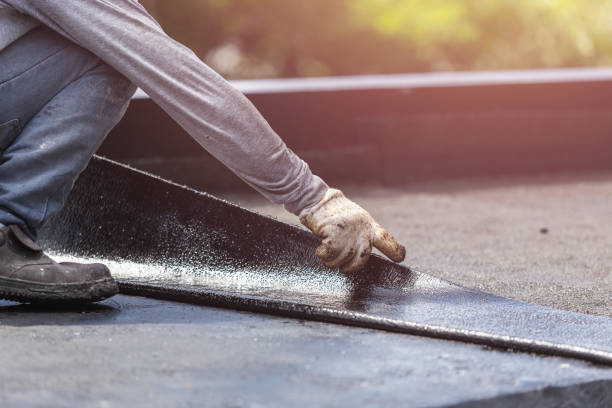 Professional Basement Waterproofing technician working in Pleasant Lake, IN